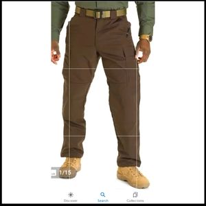 5.11 Tactical Brown Ripstop TDU Mens Uniform Pants style 74003 XL 39-42in x 36in